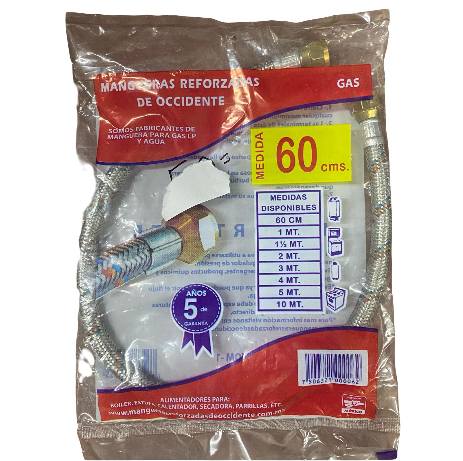 Alimentador Flexible Para Gas 1 1/2mtos
