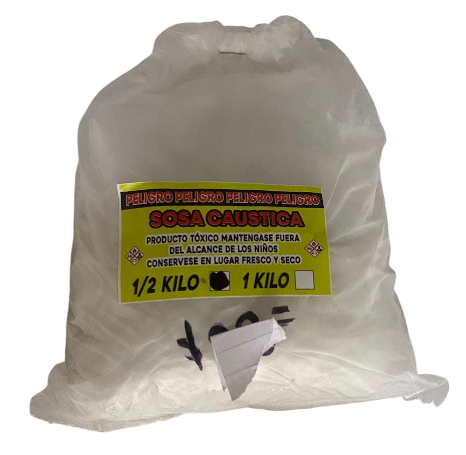 Sosa Caustica 1/2 Kg